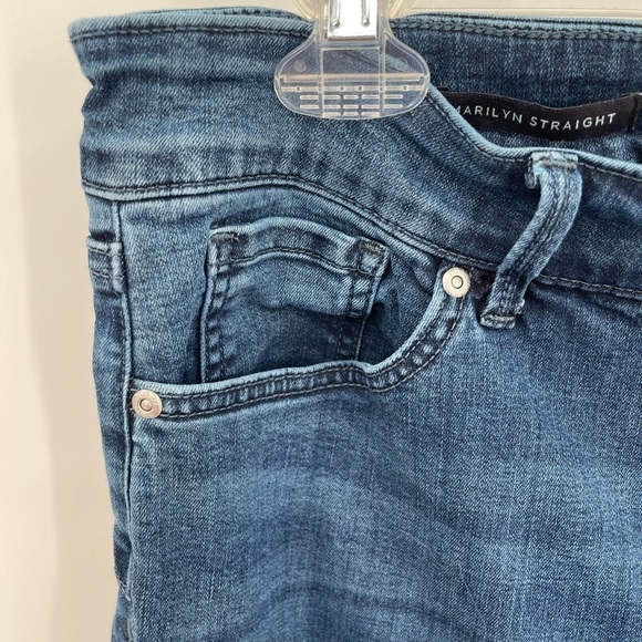 NYDJ Zip Front Marilyn Straight Medium Wash Jeans Pant Size 14 - Picture 8 of 9